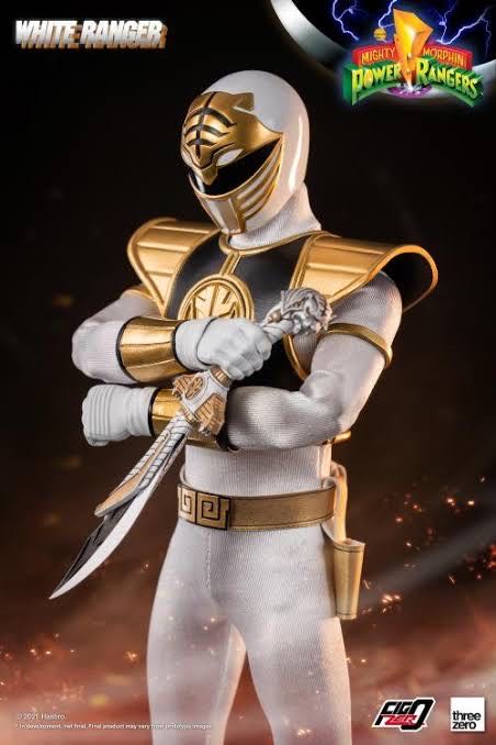 Threezero Mighty Morphin Power Rangers: White Ranger 1:6 Scale Figzero Collectible Figure Multicolor - Threezero (Mighty Morphin Power Rangers) action figure collectible [Barcode 4897056206144] - Main Image 2