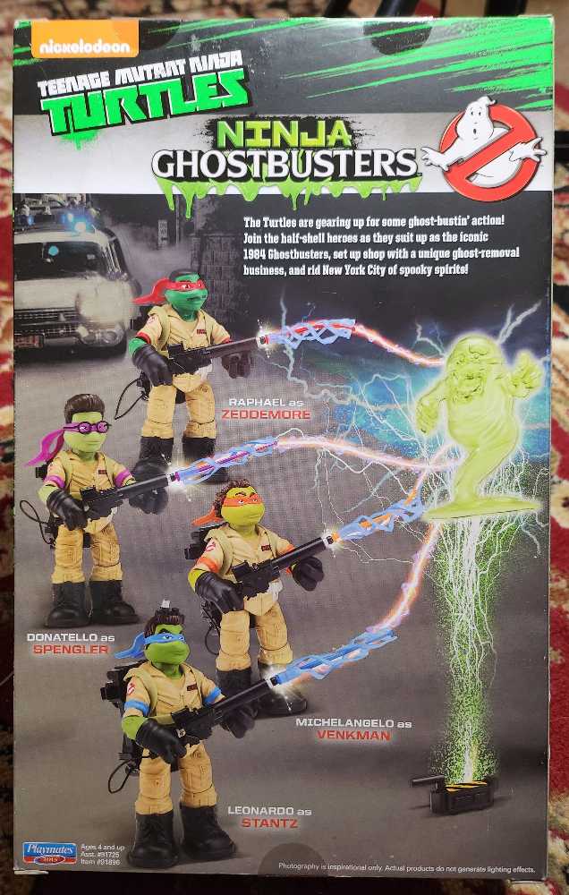 Teenage Mutant Ninja Turtles Ghostbusters Crossover Ninja Ghostbusters Michelangelo as Venkman  - Playmates action figure collectible [Barcode 043377918967] - Main Image 2