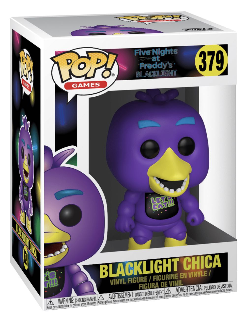 Black light Chica (Five Nigths At Freddy’s Blacklight) 379  action figure collectible [Barcode 889698341349] - Main Image 2
