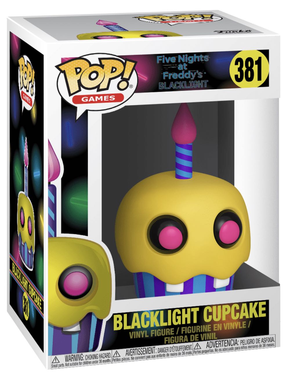 Black light Cupcake (Five Nigths At Freddy’s Blacklight) 381  action figure collectible [Barcode 889698341356] - Main Image 2