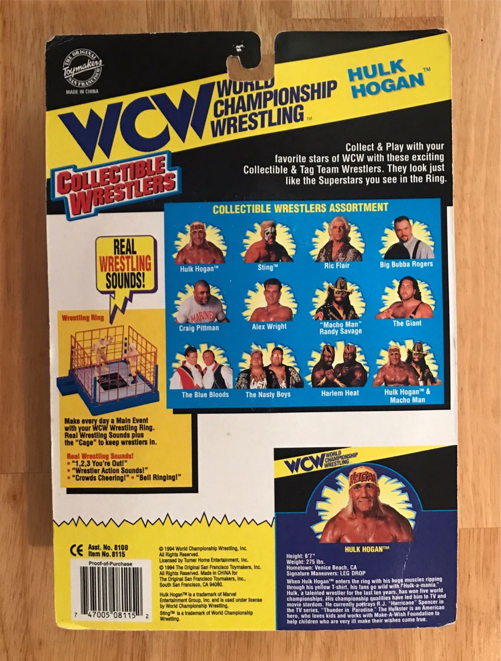 WCW Series 3 Hulk Hogan - WCW Original San Francisco Toymakers Inc. (WCW OSFTM Series 3) action figure collectible [Barcode 747005081152] - Main Image 2