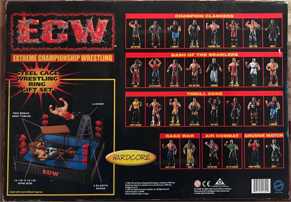 ECW OSFTM Ultimate Ring And Cage Wrestling Ring Gift Set (With Exclusive Rob Van Dam & Sabu) - ECW Original San Francisco Toymakers, Inc. (ECW OSFTM Ultimate Ring And Cage Wrestling Ring Gift Set (With Exclusive Rob Van Dam & Sabu)) action figure collectible [Barcode 747005018400] - Main Image 2