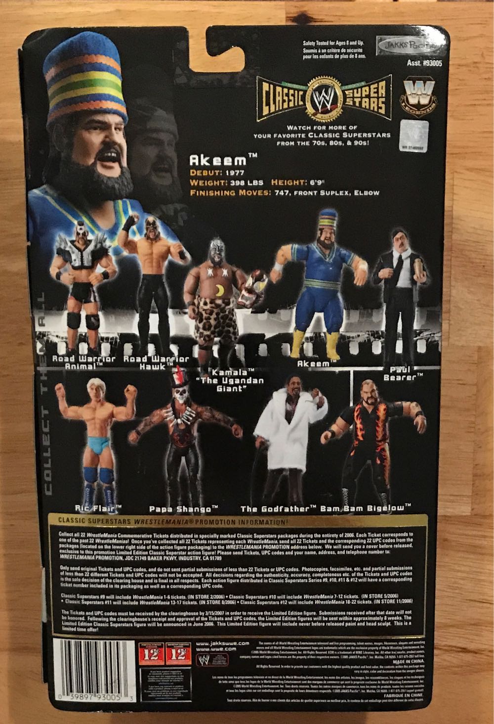 WWE Akeem - WWE Jakks Pacific Classic Superstars (WWE Jakks Pacific Classic Superstars Series 9) action figure collectible [Barcode 039897930053] - Main Image 2