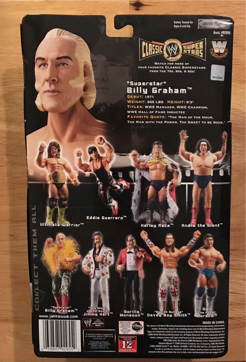 Billy Graham - Jakks Pacific (WWE Classic Superstars) action figure collectible [Barcode 039897929552] - Main Image 2