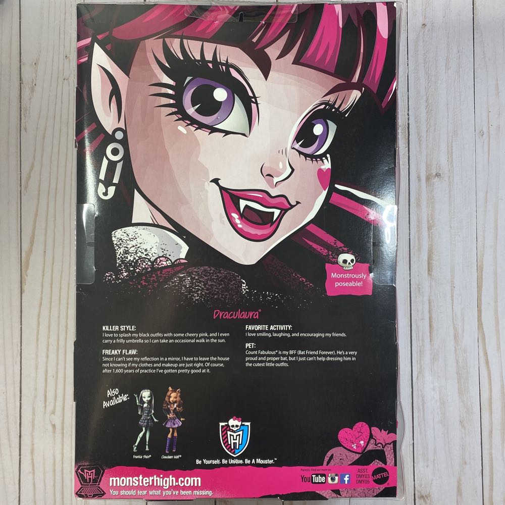 Monster High Fightfully Tall Ghouls 17” Draculara Doll Mattel New  action figure collectible [Barcode 887961290929] - Main Image 2