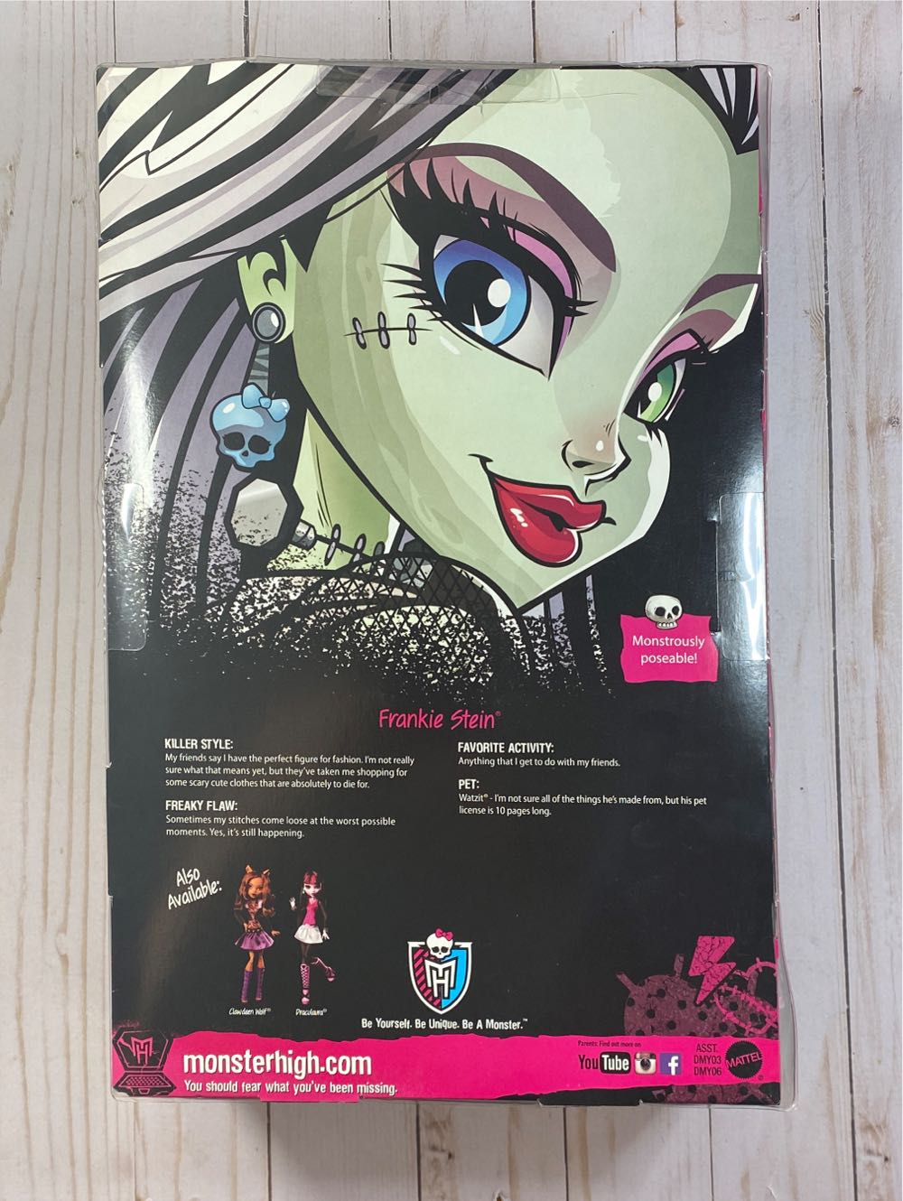 Monster High Frightfully Tall Ghouls Frankie Stein Doll - Mattel action figure collectible [Barcode 887961290950] - Main Image 2