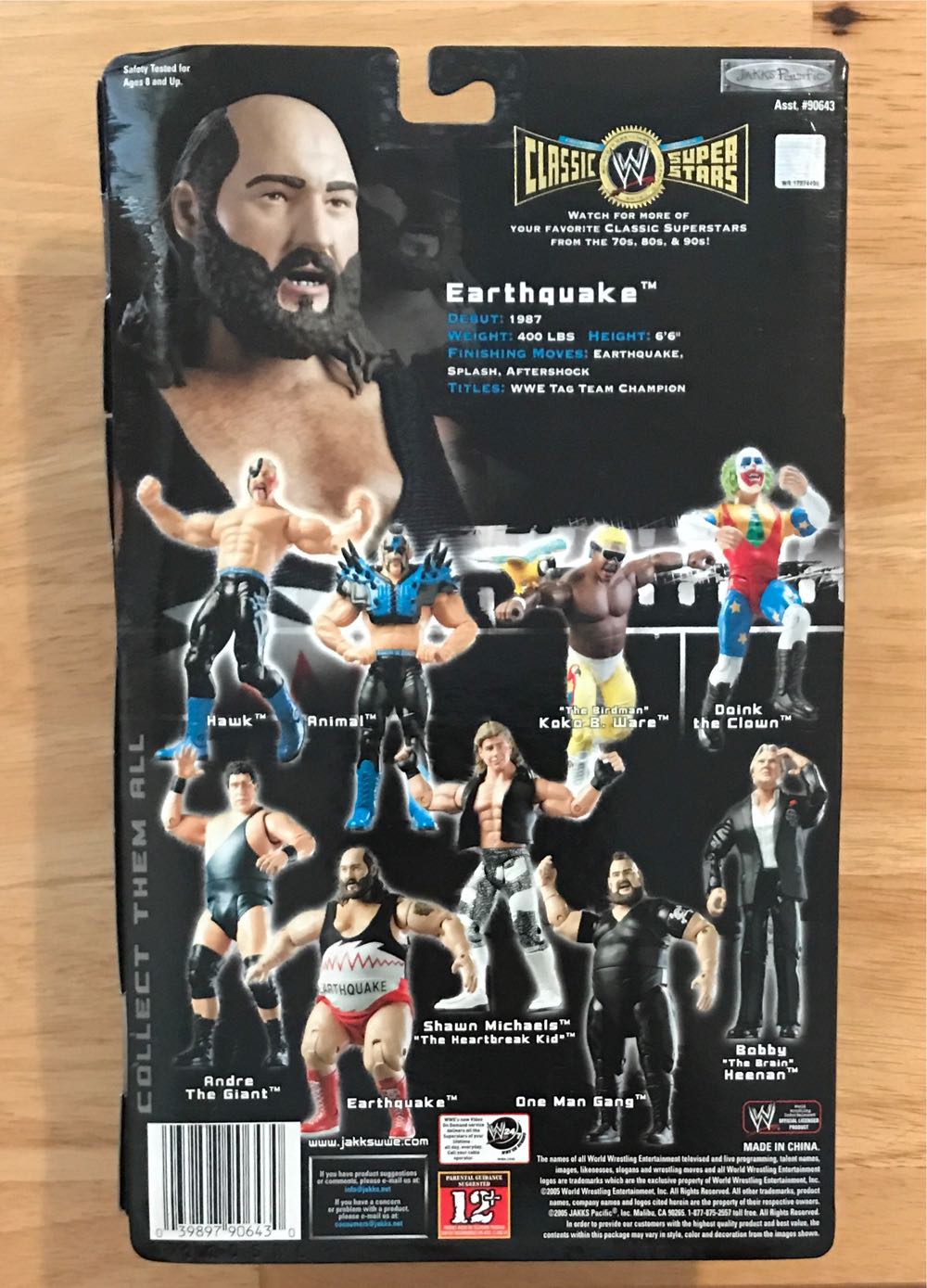 Earthquake - WWE Jakks Pacific Classic Superstars (WWE Jakks Pacific Classic Superstars Series 6) action figure collectible [Barcode 039897906430] - Main Image 2