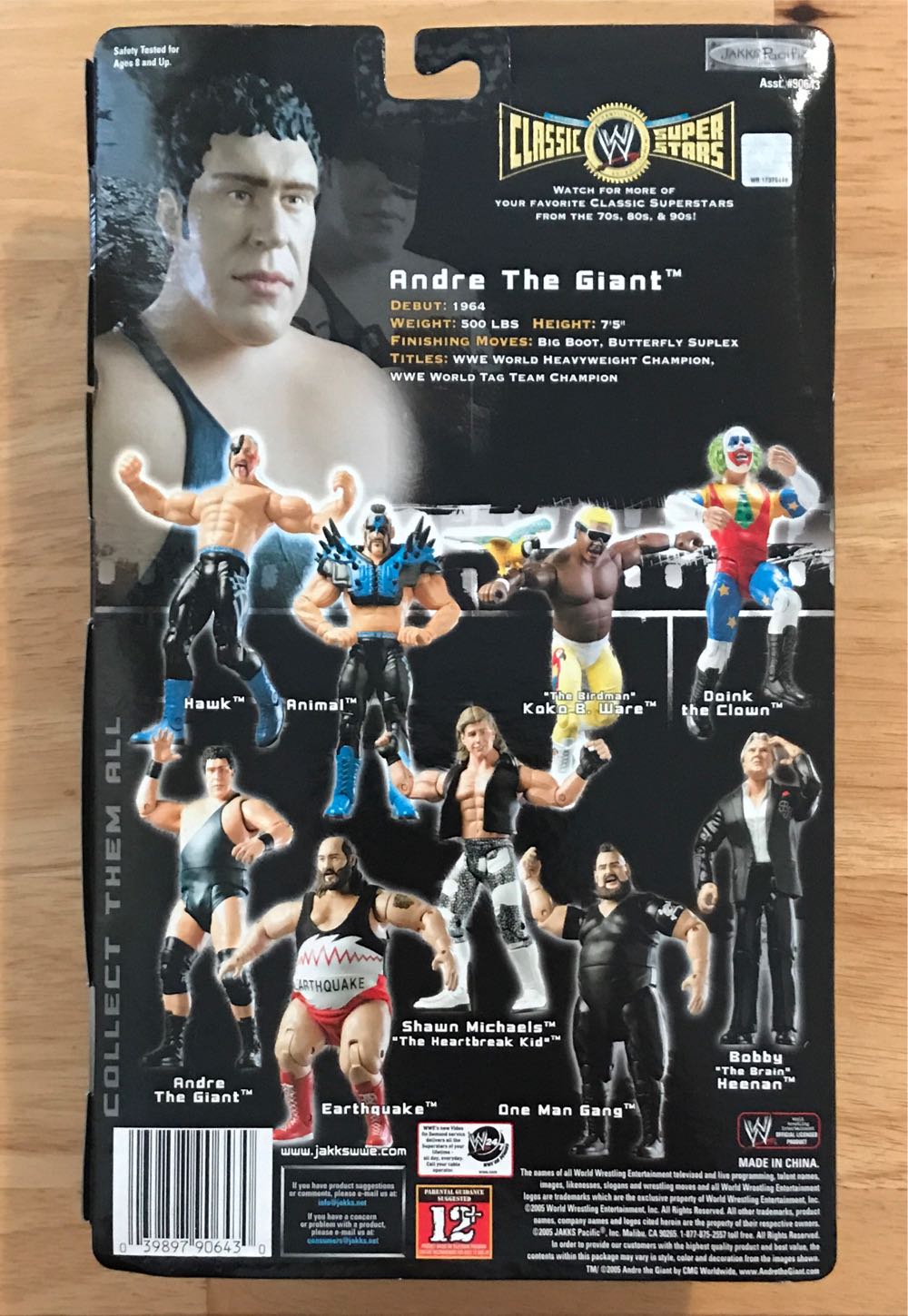 WWE Jakks Pacific Classic Superstars Series 6: Andre The Giant - WWE Jakks Pacific Classic Superstars (WWE Jakks Pacific Classic Superstars Series 6) action figure collectible [Barcode 039897906430] - Main Image 2