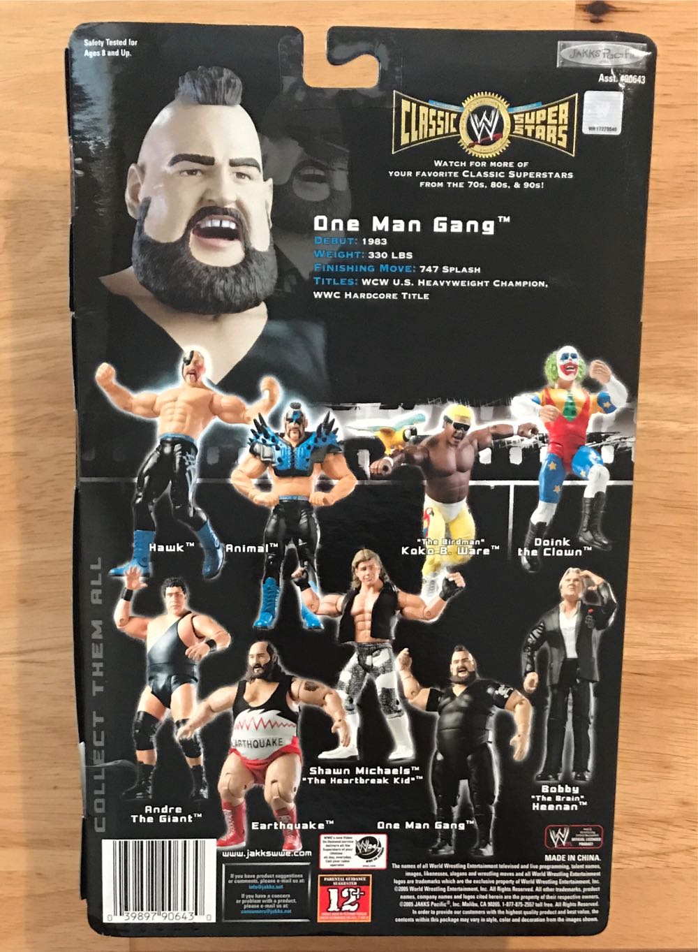 One Man Gang - Jakks Pacific (WWE Classic Superstars) action figure collectible [Barcode 039897906430] - Main Image 2