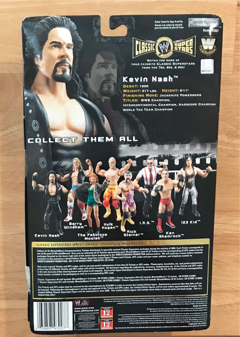 WWE Kevin Nash (Diesel) - WWE Jakks Pacific Classic Superstars (WWE Jakks Pacific Classic Superstars Series 11) action figure collectible [Barcode 039897930077] - Main Image 2