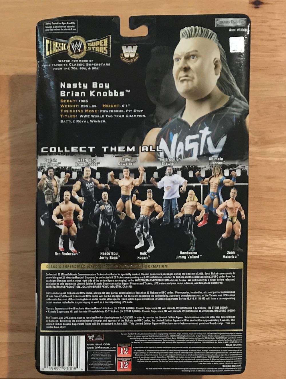 Nasty Boys Brian Knobbs - WWE Jakks Pacific Classic Superstars (WWE Jakks Pacific Classic Superstars Series 12) action figure collectible [Barcode 039897930084] - Main Image 2
