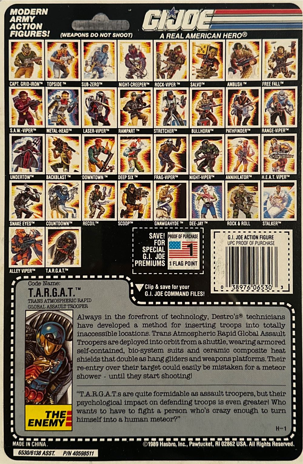 T.A.R.G.A.T. [v1] - Hasbro (G.I. Joe: A Real American Hero) action figure collectible [Barcode 038976065303] - Main Image 2