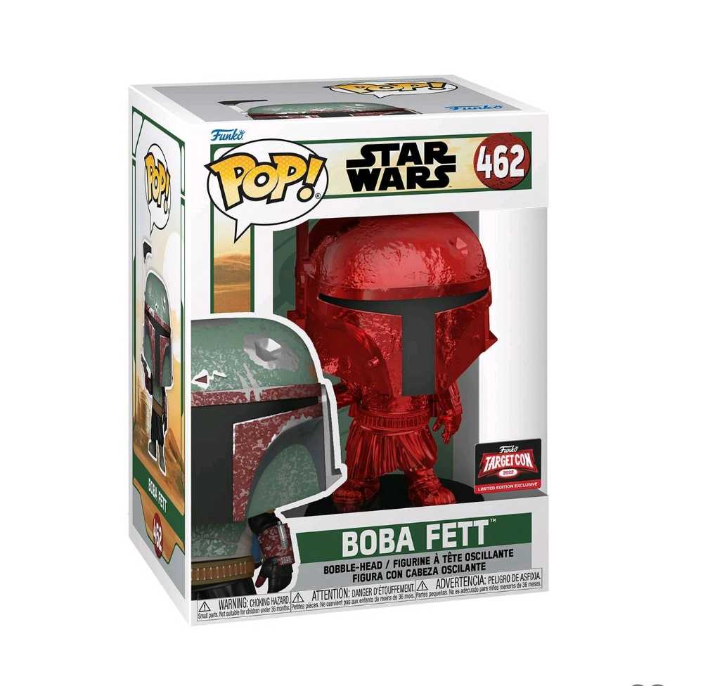 Boba Fett (Red Chrome) #462 - Funko (Funko Pop) action figure collectible [Barcode 889698608176] - Main Image 4