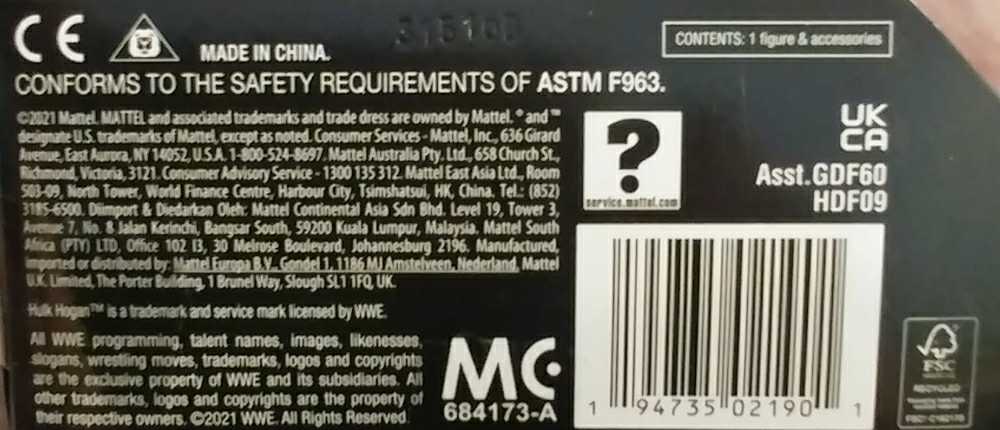 ELITE - ROB VAN DAM -s91 - Mattel (WWE Elite Series 91) action figure collectible [Barcode 194735021901] - Main Image 3