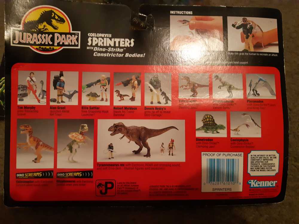 Jurrasic Park Coelophysis Sprinters - Kenner (Jurassic Park) action figure collectible [Barcode 076281610108] - Main Image 2