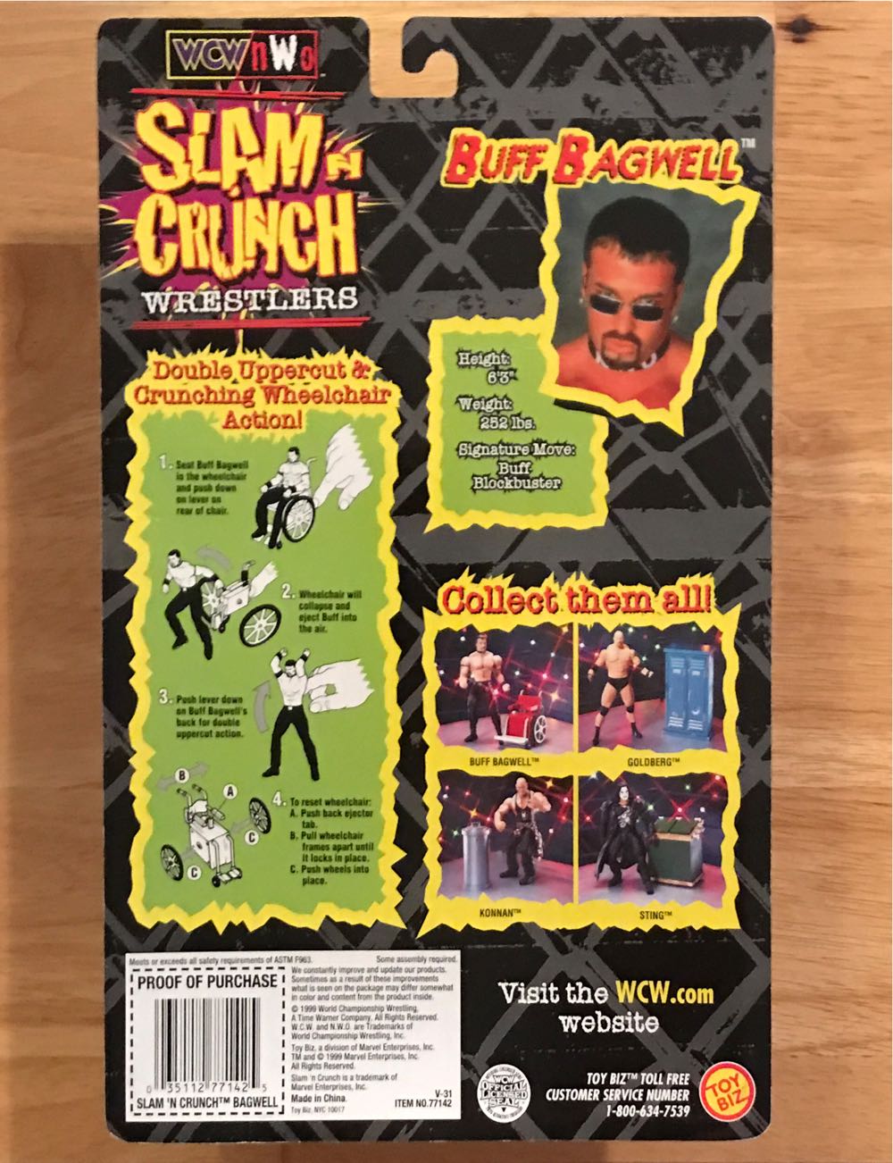 Buff Bagwell - Toy Biz (WCW - Toy Biz) action figure collectible [Barcode 035112771425] - Main Image 2