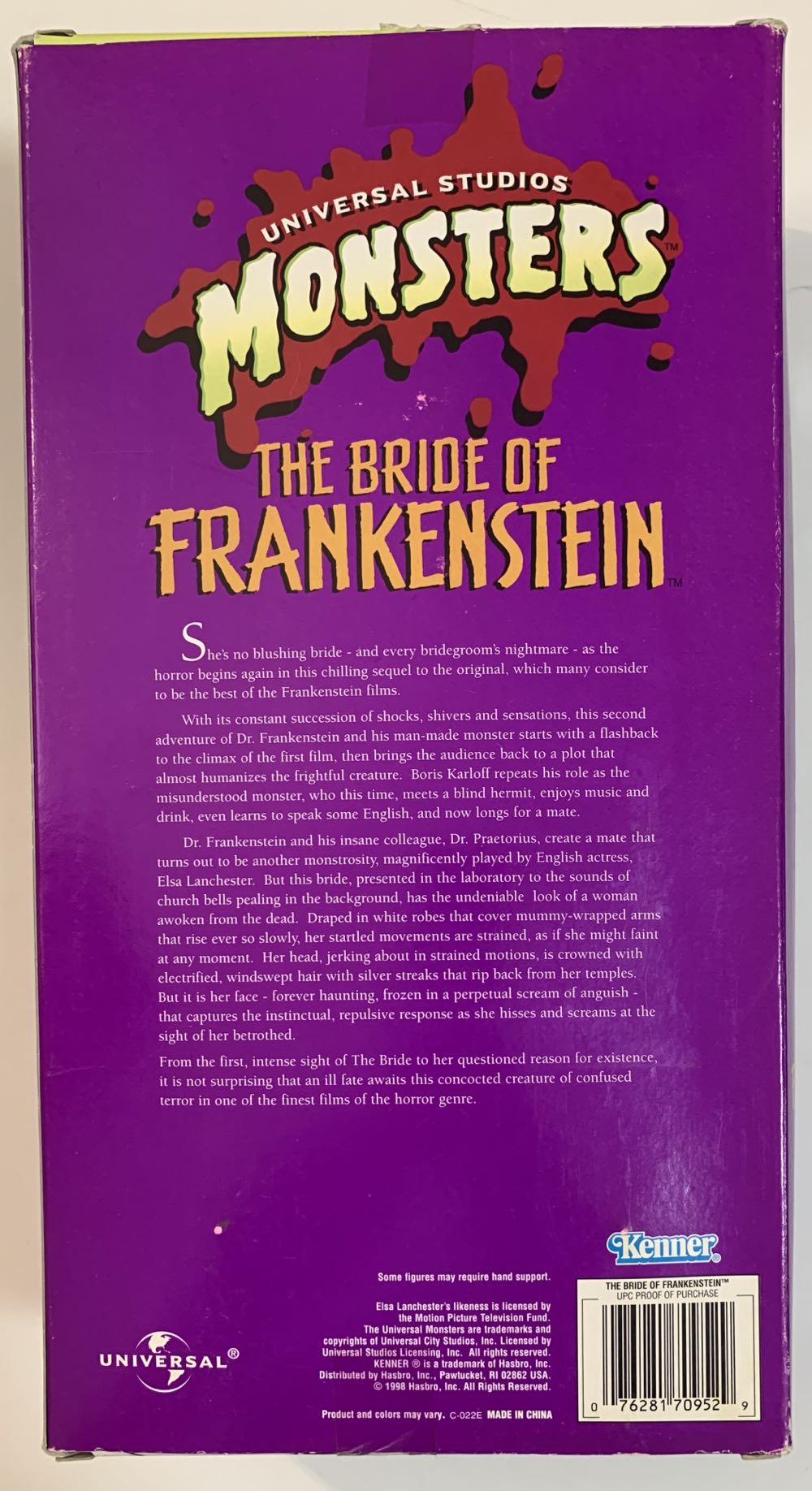 Monsters The Bride Of Frankenstein - Kenner action figure collectible [Barcode 076281709529] - Main Image 2