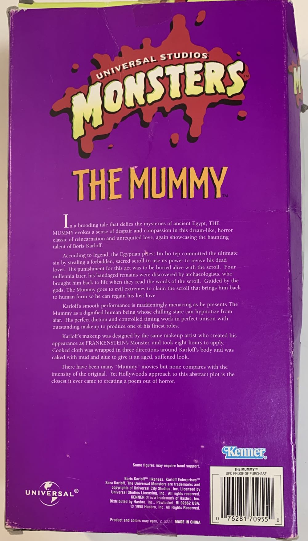 Universal Studios Monsters: The Mummy 12” - Kenner action figure collectible [Barcode 076281709550] - Main Image 2