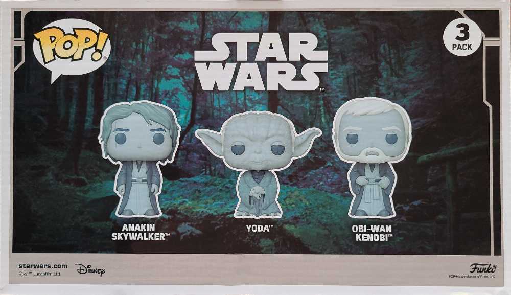 Pop Star Wars- Jedi Force Spirits (Amazon Exclusive) - Funko (Star Wars Funko Pops) action figure collectible [Barcode 889698556248] - Main Image 2