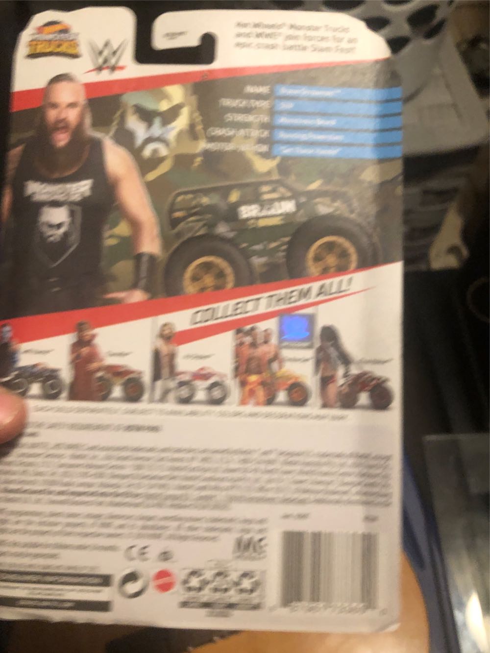 Hot wheels Wwe Monster Trucks Braun Strowman 8  action figure collectible [Barcode 887961733600] - Main Image 2