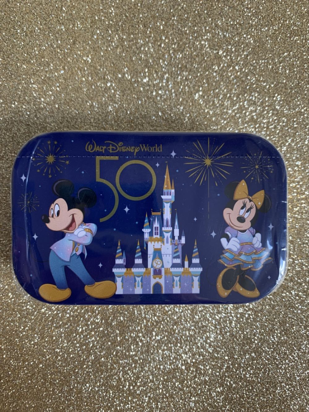 Walt Disney World 50th Anniversary Celebration Mickey Peppermint Mint Tin New - Disney Theme Park Merchandise (Walt Disney World Resorts 50th Anniversary) action figure collectible [Barcode 400937963742] - Main Image 2