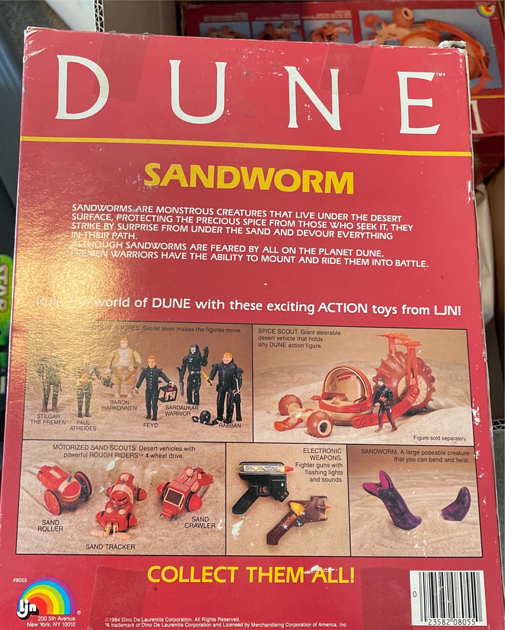 Dune Sandworm Vintage Action Figure New Sealed Cas Not Afa 80  action figure collectible [Barcode 023582080550] - Main Image 2