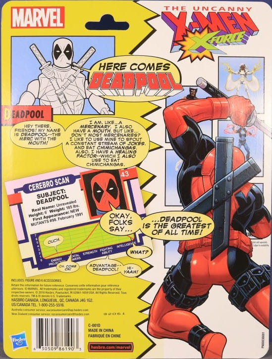 Marvel : Deadpool : New Mutants (Legends Retro) - Hasbro (Marvel Legends) action figure collectible [Barcode 0630509861903] - Main Image 3