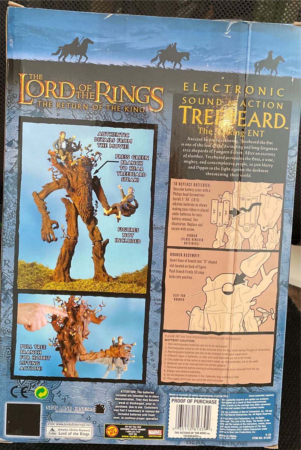 The Lord of the rings return of the King Treebeard  action figure collectible [Barcode 035112813392] - Main Image 2