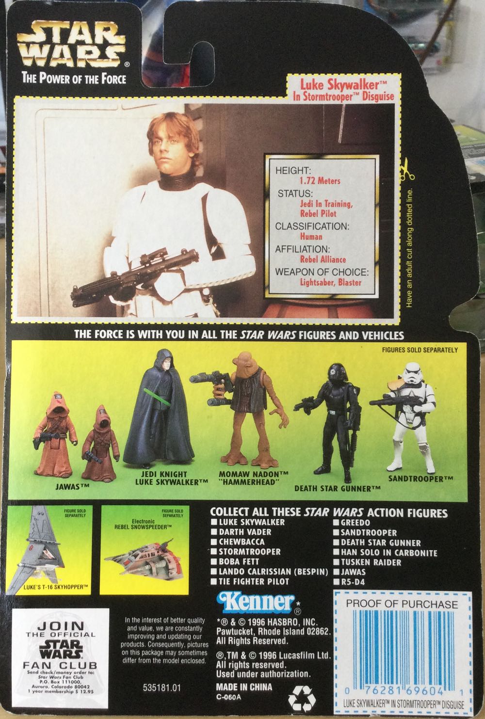 Power Of The Force (GC) - Luke Skywalker (Stormtrooper Disguise) - Kenner/ Hasbro (A New Hope) action figure collectible - Main Image 2