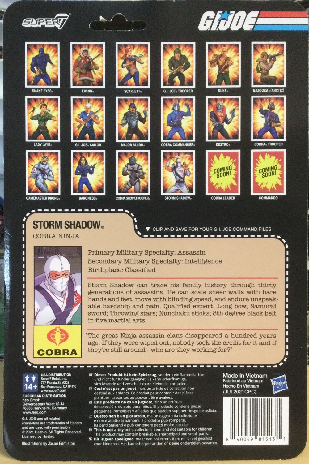 G.I. Joe (Super7) - Strom Shadow - Hasbro (G.I. Joe (Super7)) action figure collectible - Main Image 2