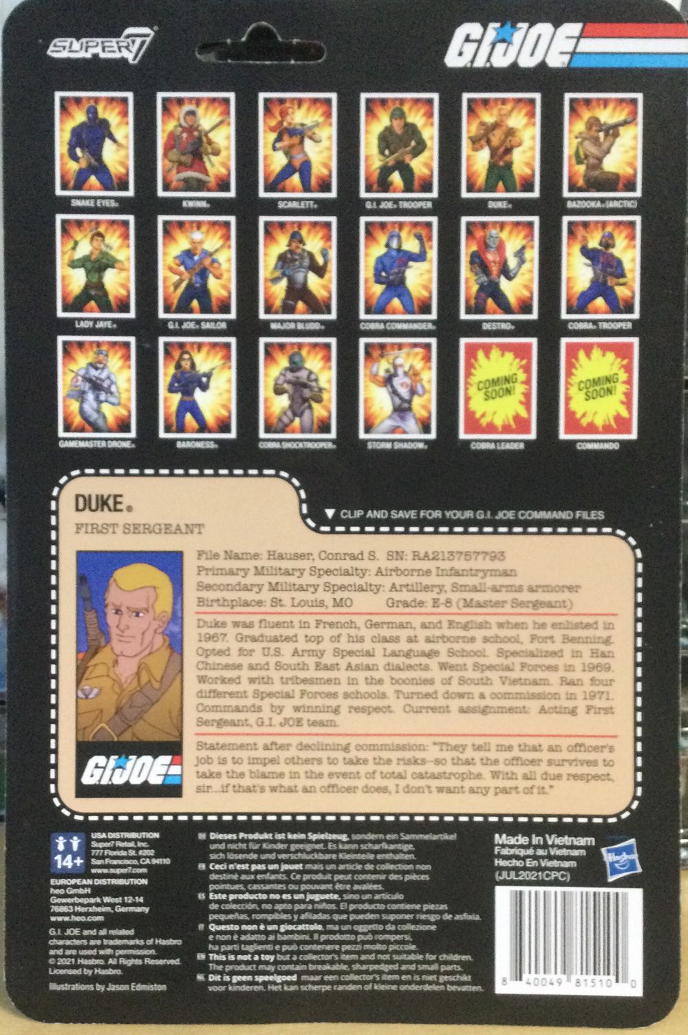 G.I. Joe (Super7) - Duke - Hasbro (G.I. Joe (Super7)) action figure collectible - Main Image 2