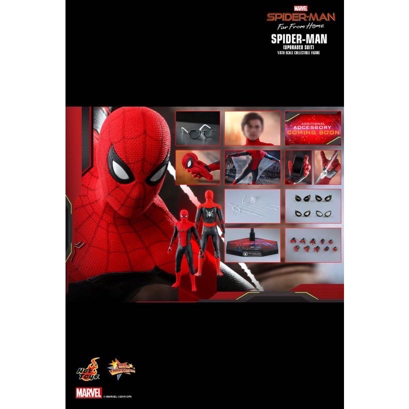 Spider-Man ~ Far From Home - Spider-Man Upgraded Suit 6th Scale (MMS542): - Hot Toys (Sixth Scale Figure) action figure collectible [Barcode 4895228602381] - Main Image 3