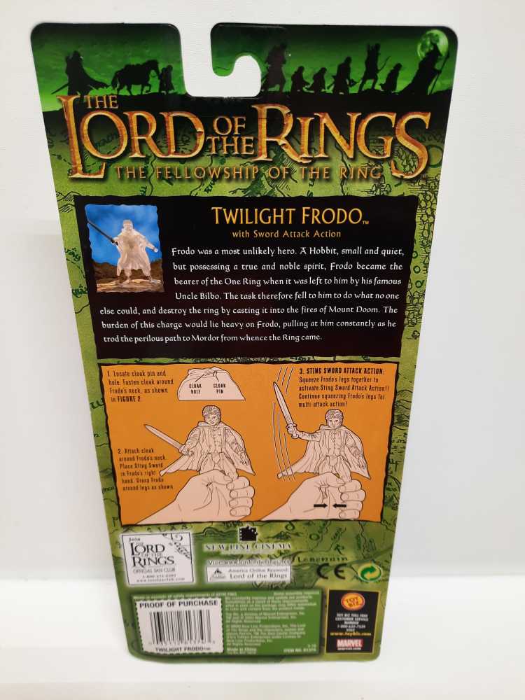 Twilight Frodo - Toy Biz (LOTR: Fellowship of the Ring: 6”) action figure collectible [Barcode 035112813743] - Main Image 2