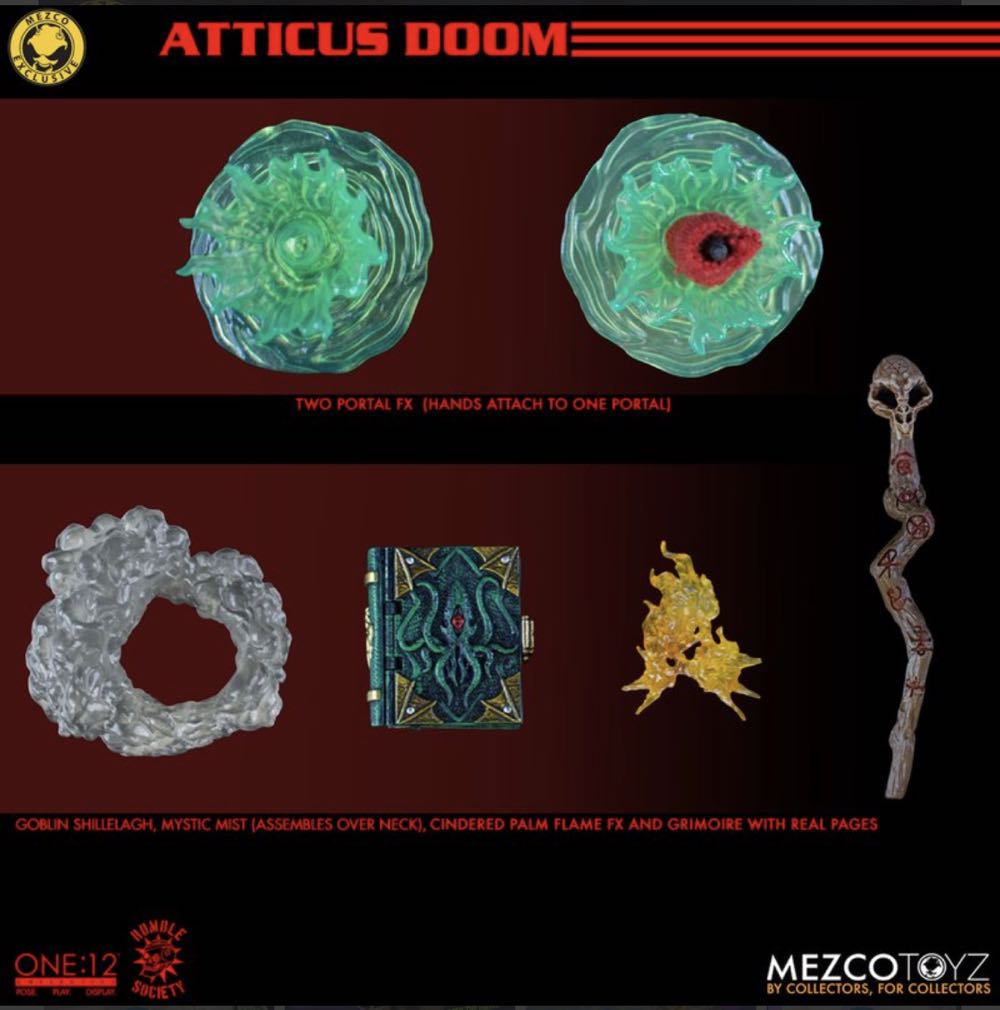 Mezco One:12 Collective Rumble Society: Atticus Doom - Mezco Toyz (Rumble Society) action figure collectible [Barcode 696198120073] - Main Image 2