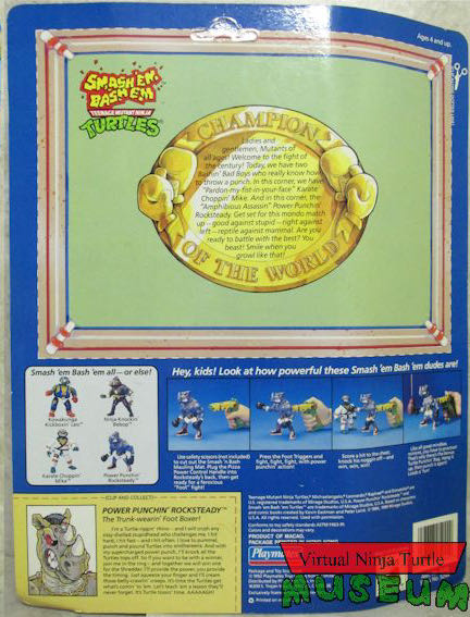 Power Punchin’ Rocksteady - Playmates Toys (Teenage Mutant Ninja Turtles) action figure collectible - Main Image 2