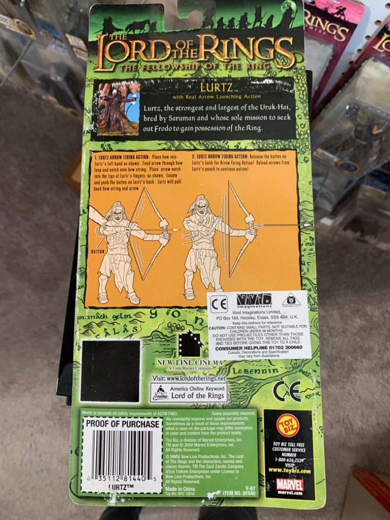 Lord Of The Rings The Fellowship Of The Ring Kurt’s With Real Arrow Launching Action - Toy Biz / Grand (The Lord Of The Rings: The Fellowship Of The Ring) action figure collectible [Barcode 035112814405] - Main Image 2