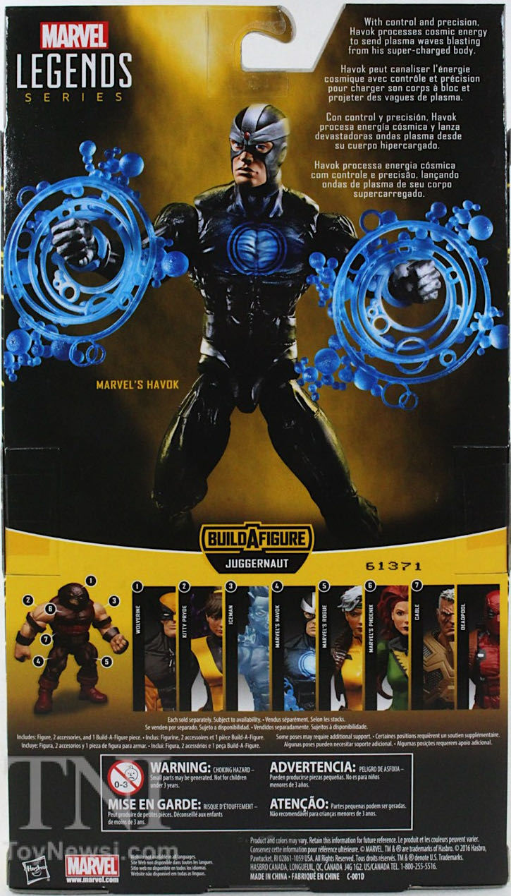Havok - Hasbro (Marvel Legends Juggernaut Series) action figure collectible [Barcode 630509448760] - Main Image 2