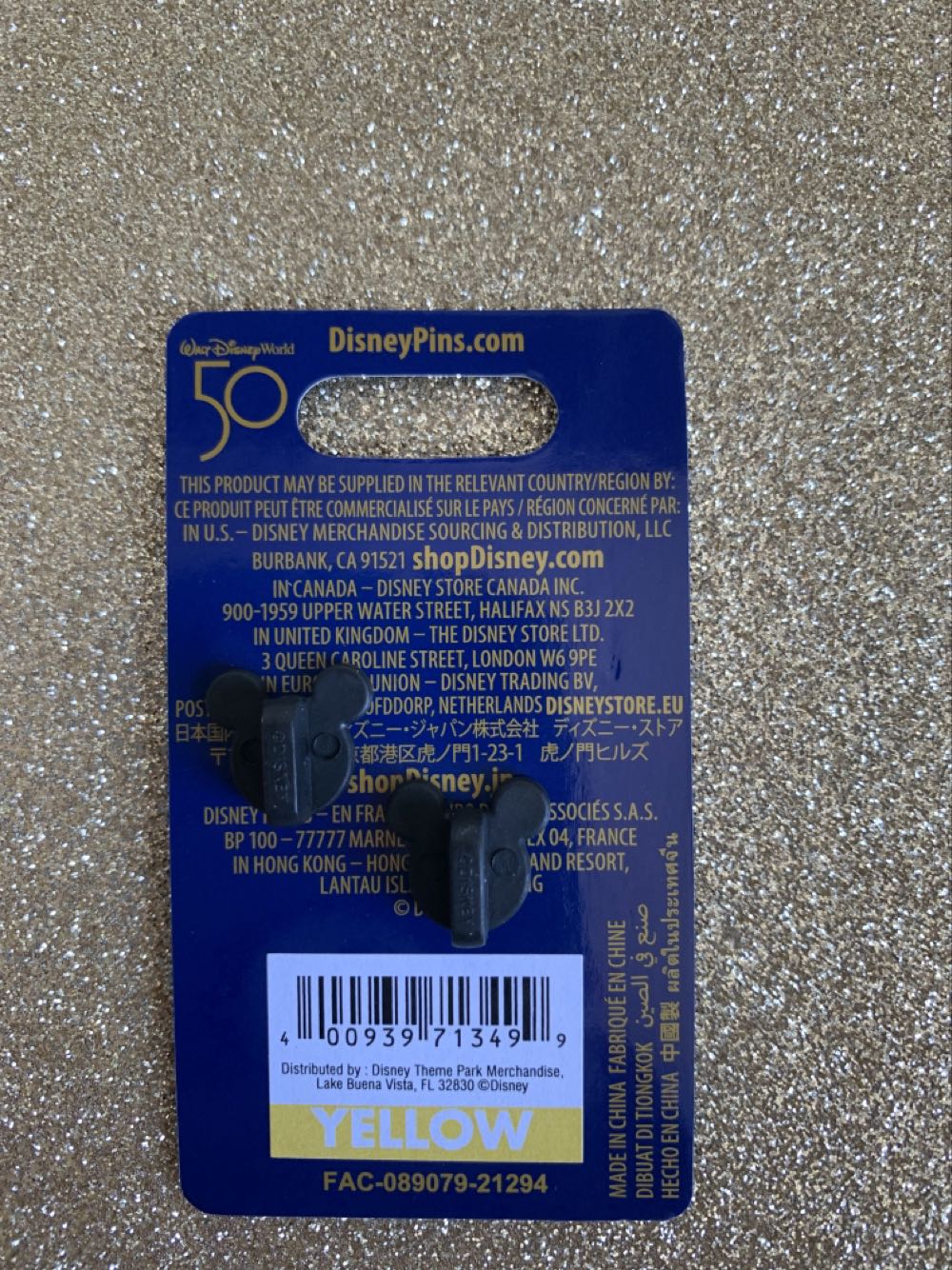 New Disney World 50th Anniversary Donald And Daisy Duck Pin New - Disney Theme Park Merchandise (Walt Disney World Resorts 50th Anniversary) action figure collectible [Barcode 400939713499] - Main Image 3