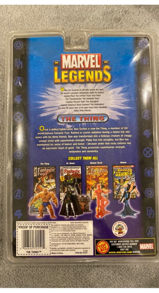 Thing, The - Toy Biz (Marvel Legends) (Fantastic Four) action figure collectible - Main Image 2