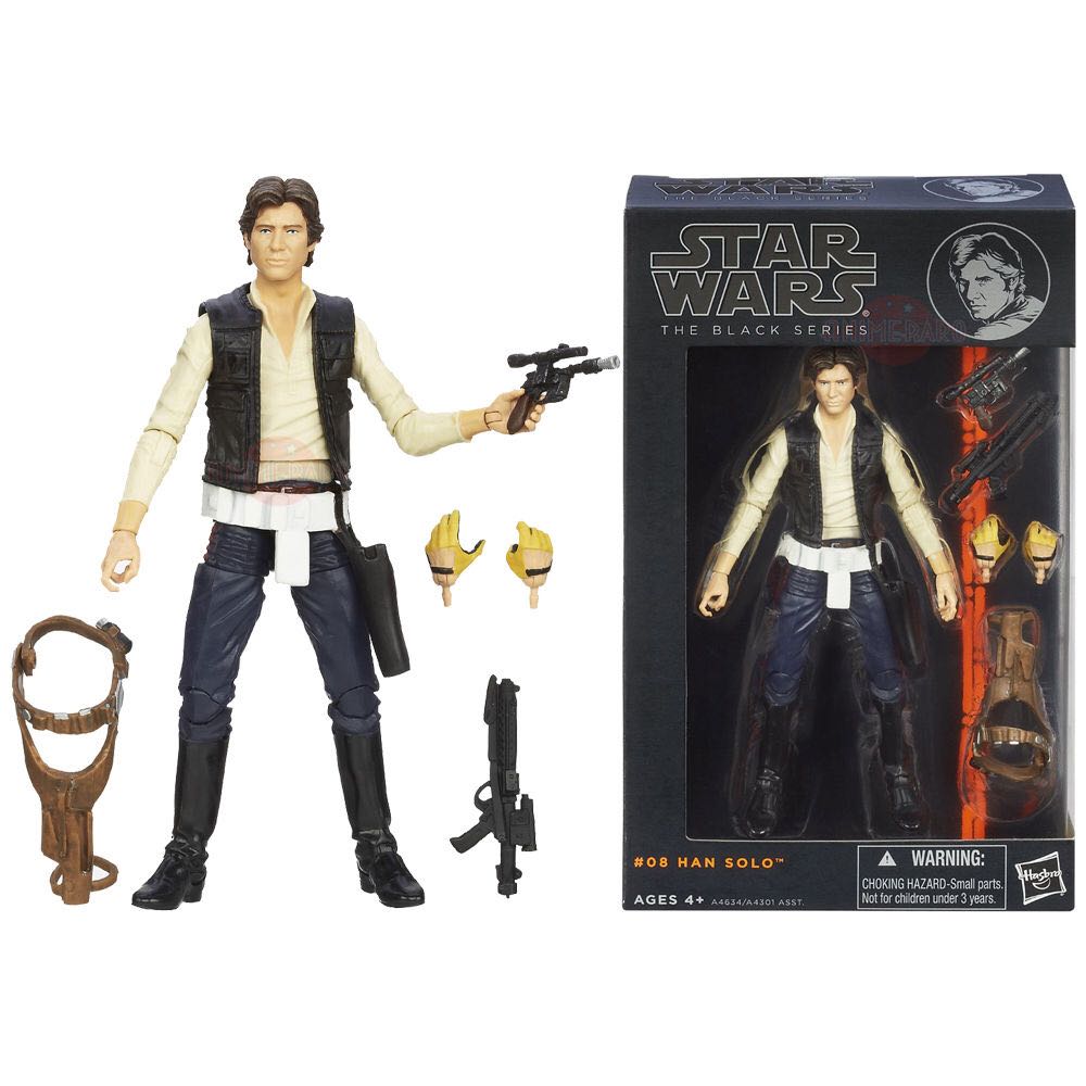 Black Series #08 Han Solo - Hasbro (The Black Series) (Star Wars-Black Series (Orange Series) 6”) action figure collectible - Main Image 2
