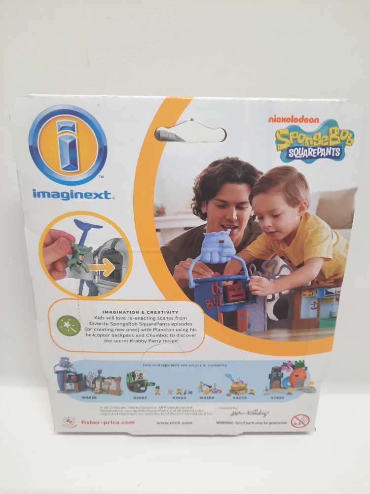 Plankton & Chumbot  (Imaginext: Spongebob: 3”) action figure collectible [Barcode 746775313692] - Main Image 2