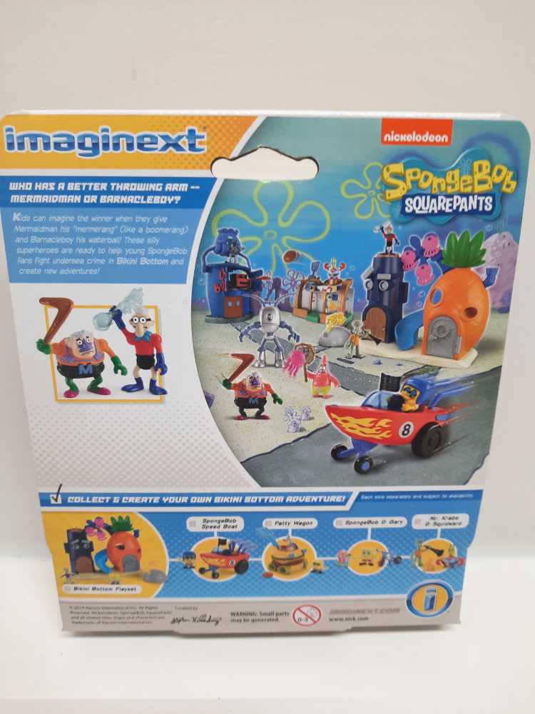 Mermaidman & Barnacleboy  (Imaginext: Spongebob: 3”) action figure collectible [Barcode 746775313708] - Main Image 3