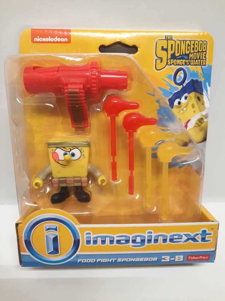 Food Fight Spongebob  (Imaginext: Spongebob: 3”) action figure collectible [Barcode 887961104141] - Main Image 2