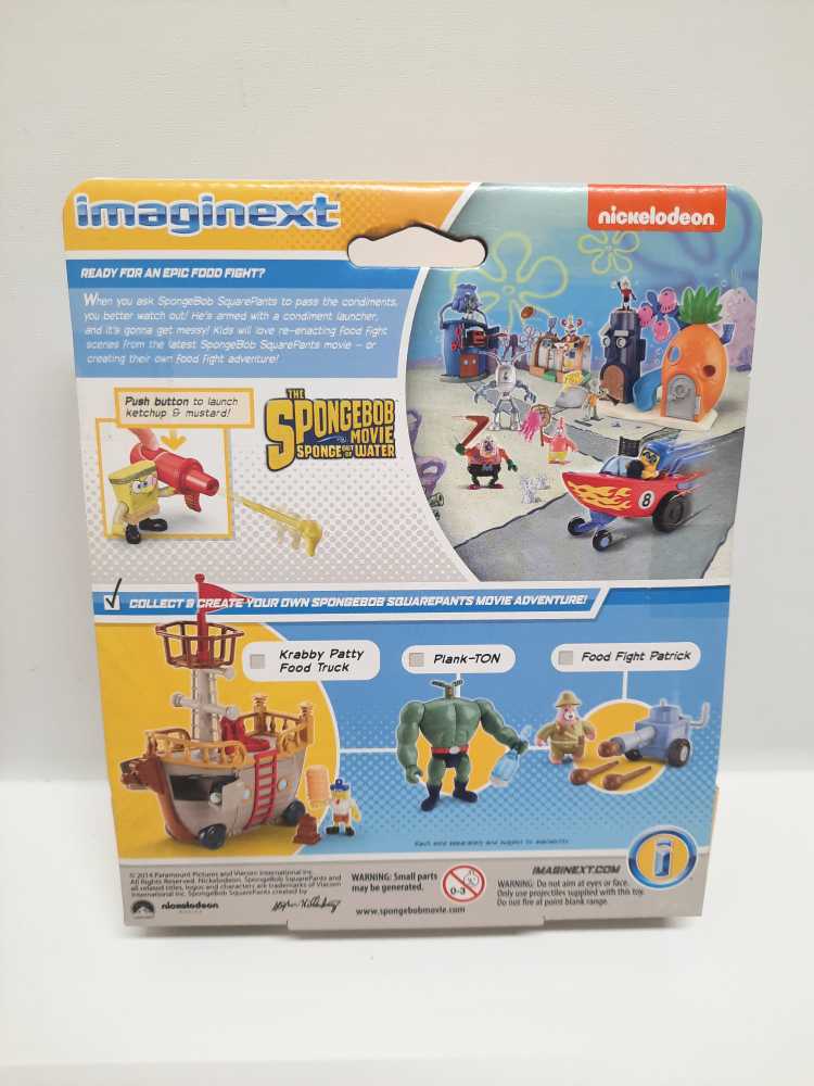 Food Fight Spongebob  (Imaginext: Spongebob: 3”) action figure collectible [Barcode 887961104141] - Main Image 3