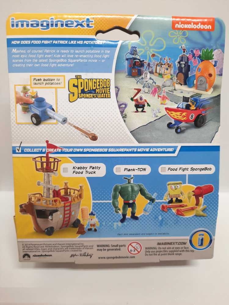 Food Fight Patrick  (Imaginext: Spongebob: 3”) action figure collectible [Barcode 887961104158] - Main Image 3