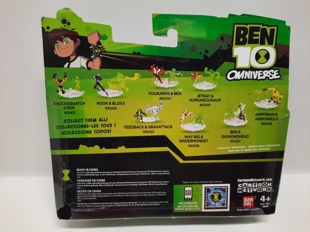 Feedback & Gravattack  (Ben 10: Omniverse: 2-Pack: 2”) action figure collectible [Barcode 045557324339] - Main Image 2