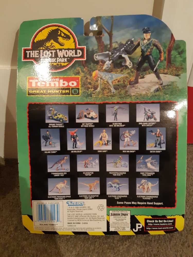 Kenner Hasbro Jurassic Park The Lost World Roland Tembo Head - Kenner (Jurassic Park The Lost World) action figure collectible [Barcode 076281711430] - Main Image 2