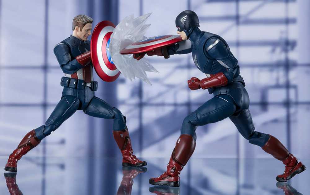 S.H. Figuarts Avengers: Endgame: Captain America (Cap Vs. Cap) - Bandai Spirits (MARVEL) action figure collectible - Main Image 4