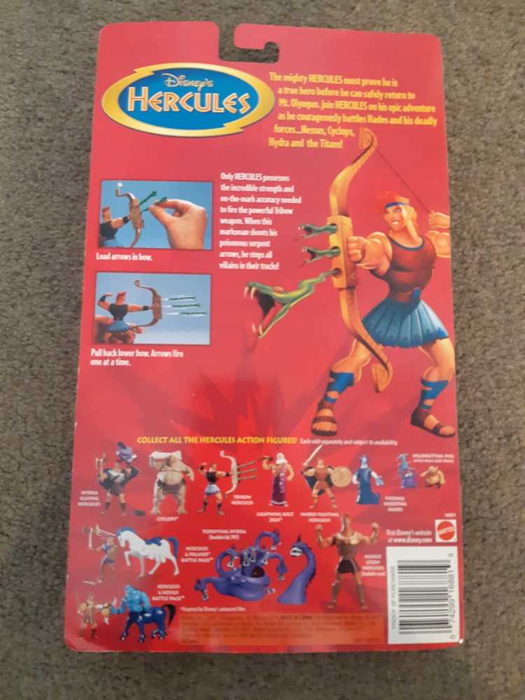 Disney Tri Bow Hercules - Mattel (Hercules) action figure collectible [Barcode 074299168819] - Main Image 2
