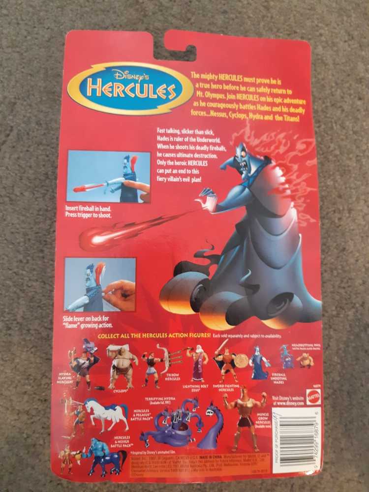 Disney’s Fire Shooting Hades  - Mattel (Hercules) action figure collectible [Barcode 074299168796] - Main Image 2